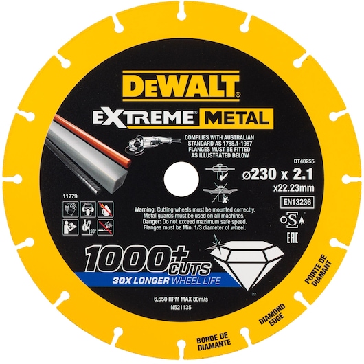 Extreme diamant-metalskæresive 230 x 22.23 x 1.5mm
