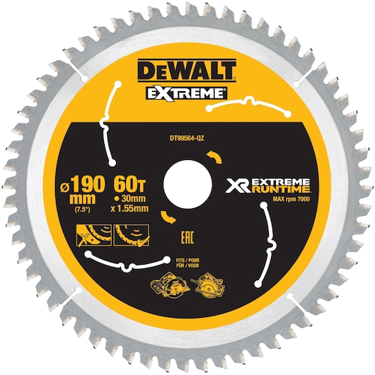 XR FLEXVOLT savklinge 190mm x 30mm 60T